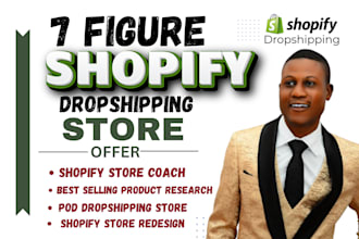 automated 7 figure shopify dropshipping store shopify store website or redesign
