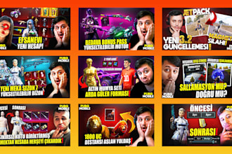 design amazing gaming youtube thumbnail
