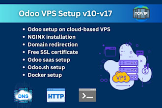 install and configure odoo on your cloud vps from v10 to v18