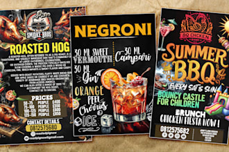design your restaurant menu, poster or banner