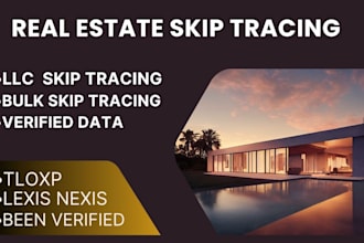 accurate real estate skip tracing  llc and bulk leads with fast delivery