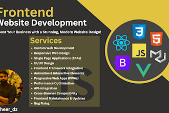 create stunning, responsive web app using modern technology