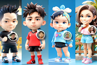 turn your self as a 3d chibi character