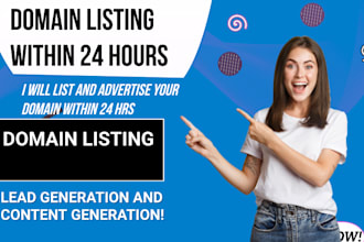 list and advertise your domain name on top selling websites