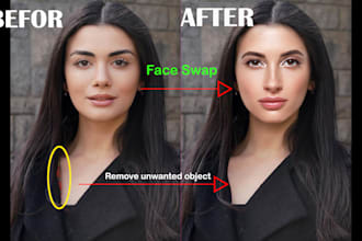 do face swap, head swap, photo retouching, enhancement, manipulation, photo edit