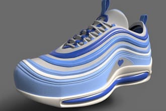do 3d modeling, bag, shoe, 3d accessory, 3d product, 3d render image, sneaker