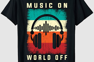 do rock music t shirt design or clothing illustration
