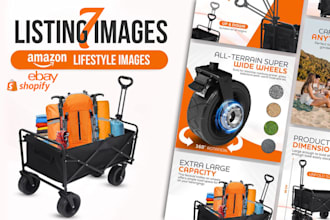 design stunning amazon listing images, infographic and product photo editing