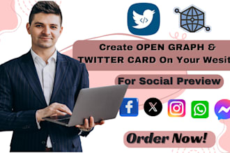 create facebook open graph and twitter card tags on your website