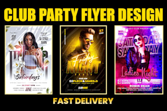 design the poster or flyer for techno party club event