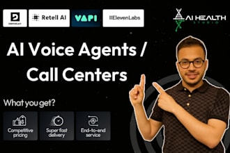 ai voice agent, call center for deepgram, retell, vapi, eleven labs