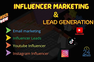 do influencer leads youtube instagram research and email marketing
