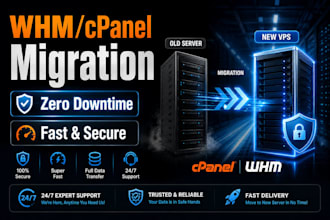 migrate cpanel whm server to new vps with zero downtime