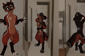 create furry vrchat avatar vrc character vr character sfw 3d vrchat 3d vtuber