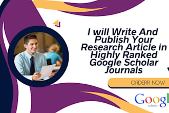 write and publish research article in highly ranked google scholar journal
