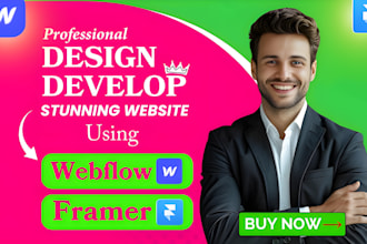 design or develop stunning website using webflow or framer