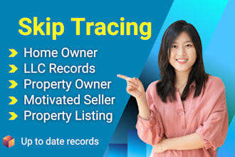provide real estate skip tracing, llc and property records