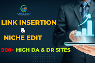 do link insertion on 900 sites all niche accept link insertion niche edit