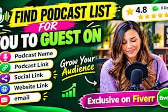 find podcast list for you to guest on