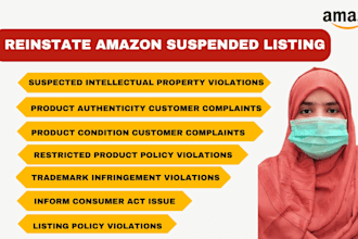 reinstate suspended amazon listing remove intellectual property violation