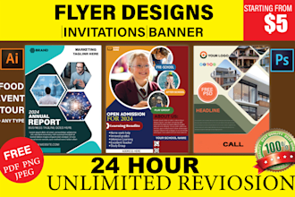 design a professional flyer for your business in 24 hour