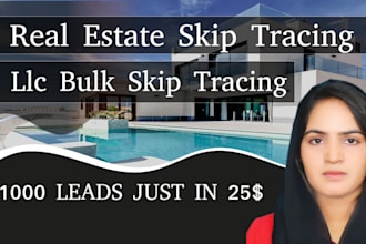 do real estate skip tracing and llc skip tracing in bulk