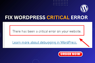 fix wordpress critical error, fatal error and white screen