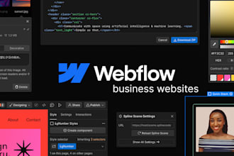 design and develop business website, figma and webflow