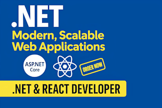 create full stack net, react js web application and project