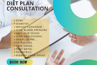 be your nutritionist and create diet plans for you