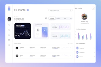 design a stunning UI UX dashboard for your website or business