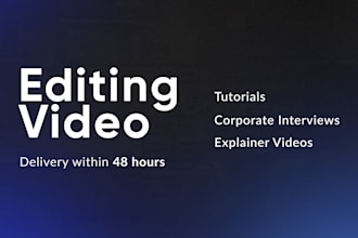 edit interview, podcast, explainer or tutorial video