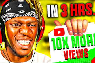 design professional youtube thumbnail in 3 hours