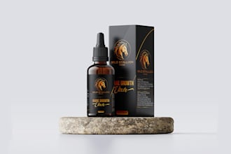 do custom hair and cbd product label, box, or pouch packaging design