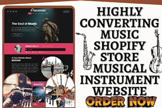 design music shopify store musical instrument piano store guitar music website