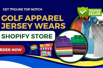 design sleek golf apparel, sportswear, jersey, print on demand shopify store