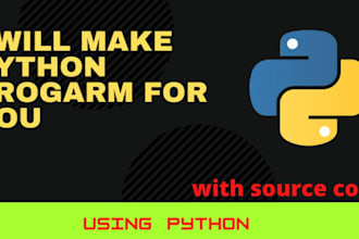 any python programming task and design your algorithms