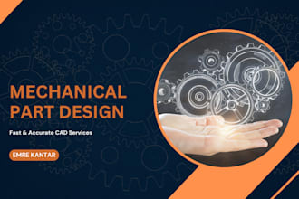 design precise and professional 3d mechanical parts in solidworks