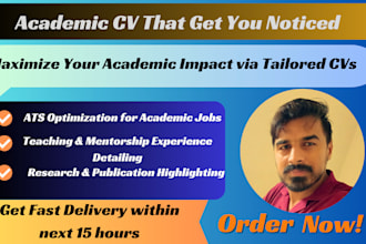 deliver academic CV for professors and new graduates