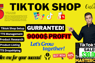 setup facebook shop, tiktok shop, instagram shop tiktok ads or shopify marketing