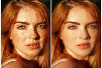 do professional portrait retouching photo beauty