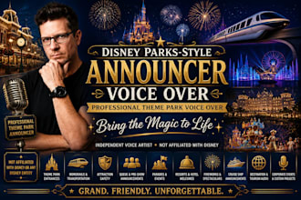 do a disney announcer voice over