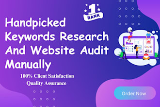 do handpicked keywords research and website audit