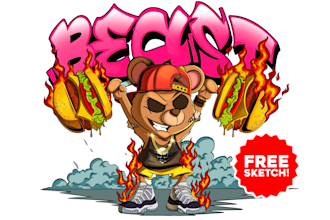 create cartoon t shirt design for your streetwear brand