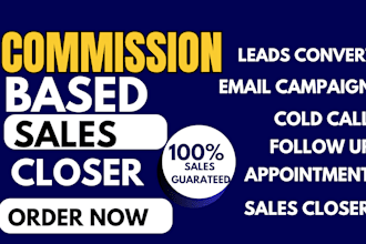 be your commission based sales closer  sales rep boost sales for 8 figure sales