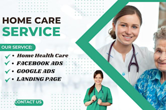 generate hot leads for senior care leads via facebook ads  landing page website