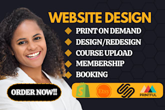 redesign setup squarespace shopify etsy gumroad printful acuity scheduling pod