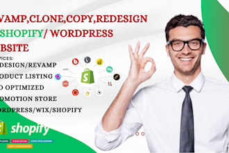 design, redesign, clone, copy, revamp, customize shopify store, shopify website