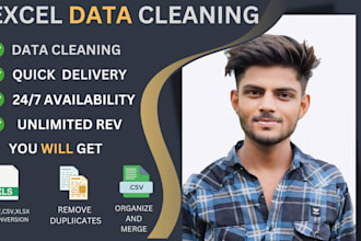 do clean data,dedupe,sort and format your excel data