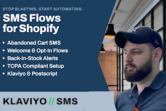 setup klaviyo sms marketing flows and postscript sms automation for shopify